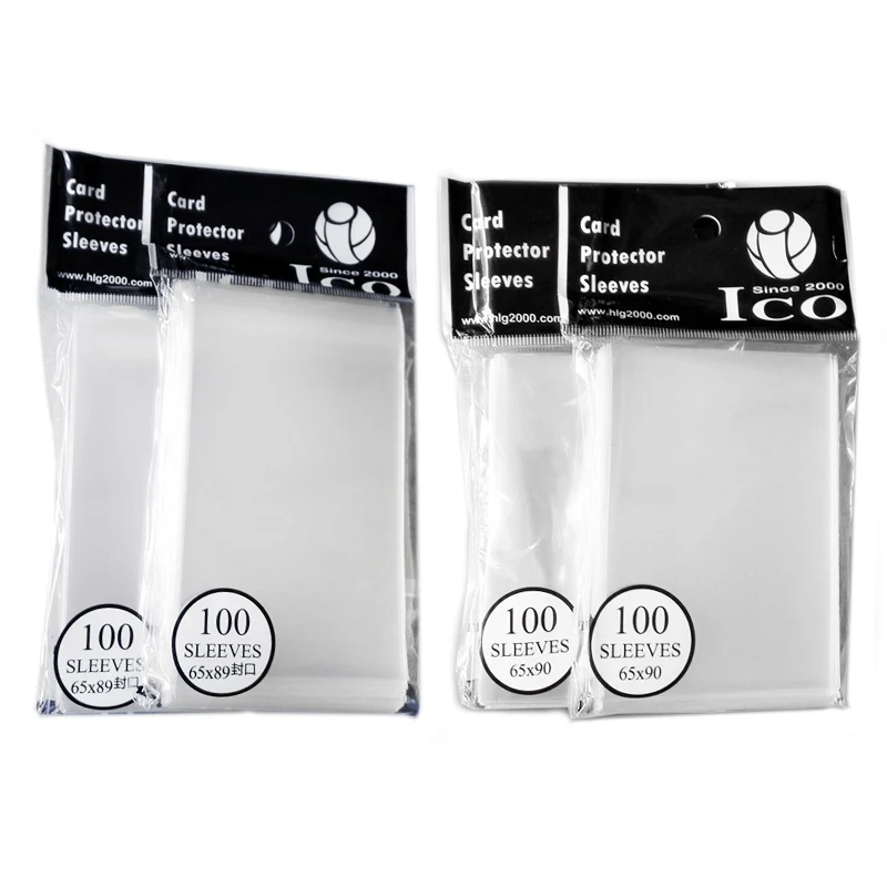 100pcspack Card sleeves Protector Magic of Three Kingdom Football Star ID Bank Protective Transparent Sleeves 6590mm card (1)