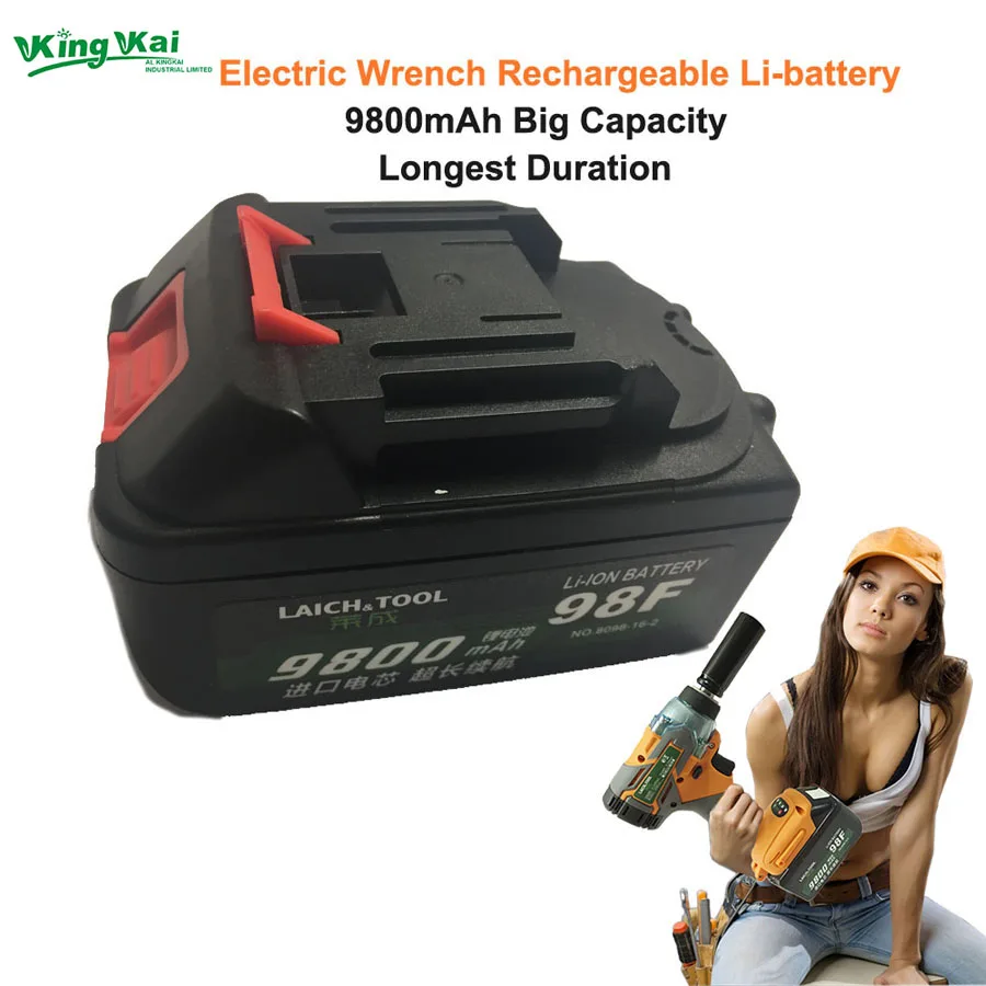 

9800mAh Multifunctional Cordless Rechargeable Lithium Battery For Electric Wrench Tools