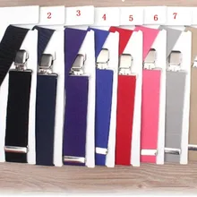 120 шт/партия для мужчин однотонные сверхмощные 5 см прочные регулируемые Y зажим на подтяжках Эластичные подтяжки