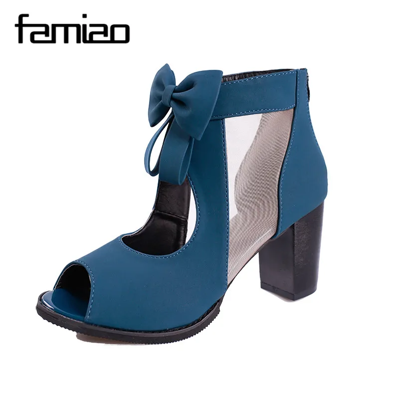 

FAMIAO Women Sandals 2018 Summer New peep Toe Fish Head Fashion platform High Heels Wedge Sandals women summer female shoes