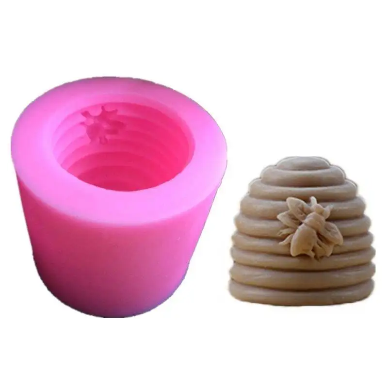 3D Bee Hive Screw Fondant Cake Mold Silicone Handmade Candle Soap Mold