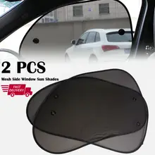 2x боковое окно автомобиля черная сетка солнцезащитный козырек покрытие для защиты от ультрафиолета щит для детей