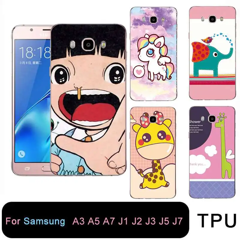 QMSWEI Soft Tpu Clear Phone Case For Samsung Galaxy A3 A5 2016 2017 prime J1 J2 J3 J5 J7 Elephant Deer Girl Cover Free shipping |