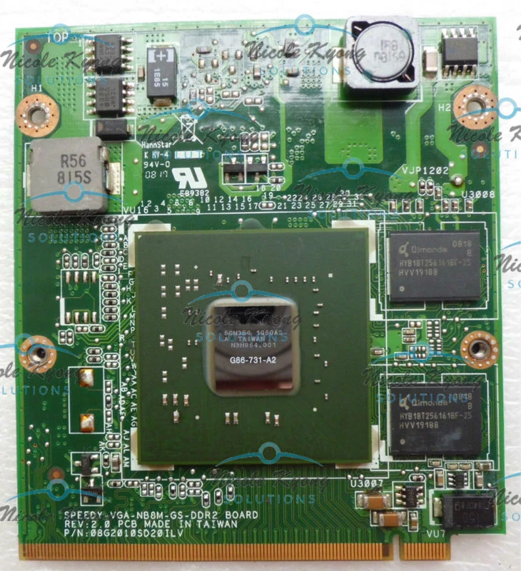 Фабричное улучшение 8400M GS G86 731 A2 DDR2 NB8M REV 2 0 08G2010SD20ILV VGA Видеокарта для Y510 Y510A Y530 F51 F51A