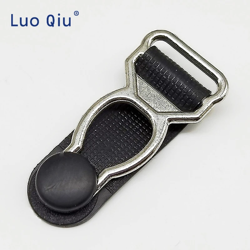 Luo Qiu зажимы на подтяжках черный металл+ черный ПП 20 шт./лот 1,2 см Зажим для чулок зажимы для одежды аксессуары для шитья