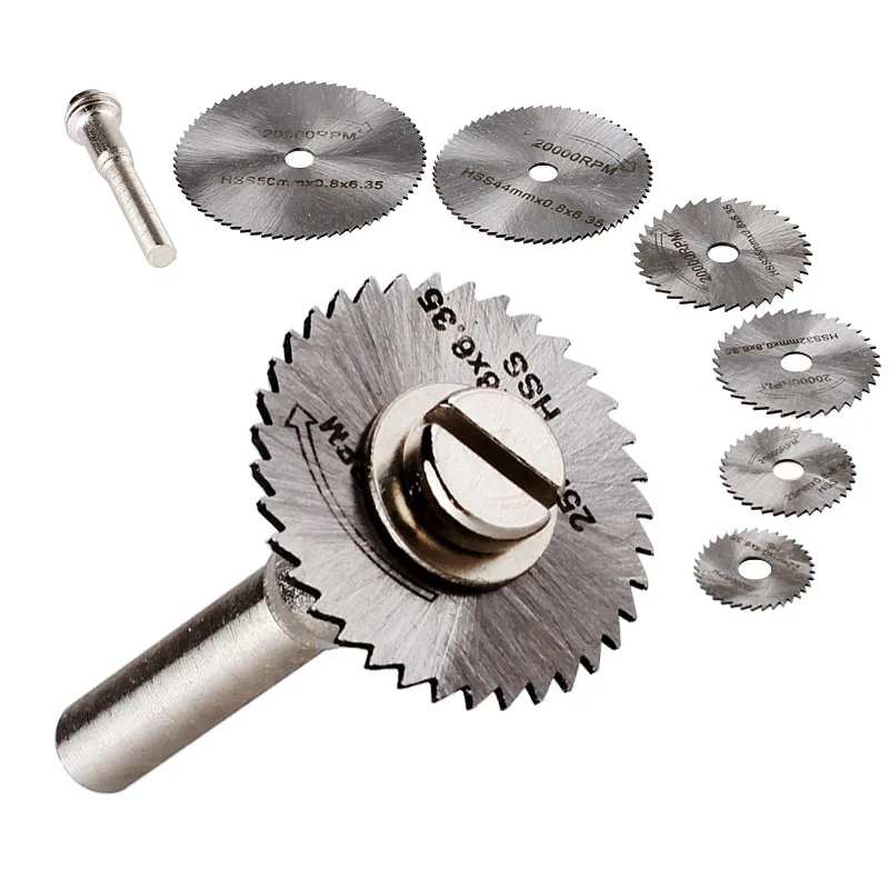 6PCS HSS Circular Saw Blade Wood Acrylic Plate Cutting Discs Mini