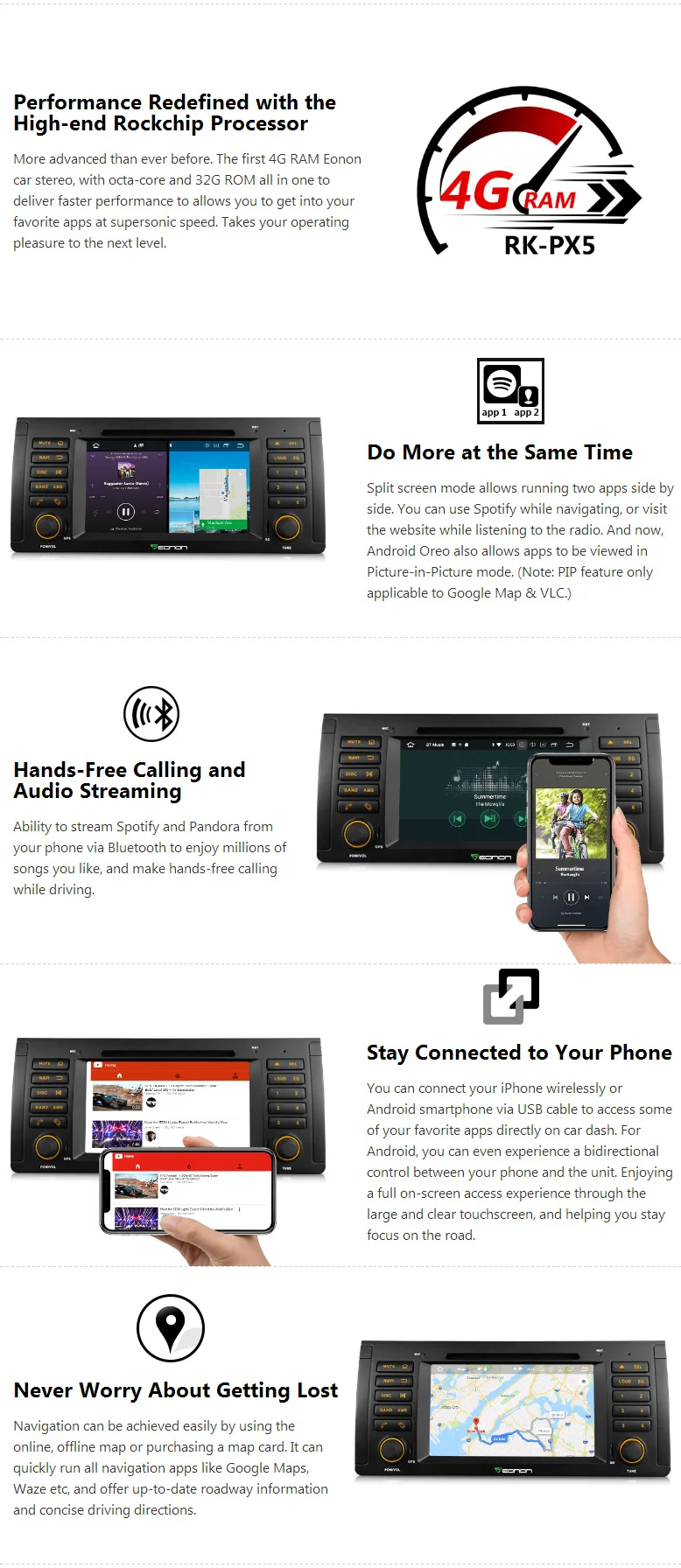 Excellent 7" Android 8.0 Oreo OS Car DVD Multimedia Navigation GPS Radio for BMW X5 E53 1999-2007 with PIP Multi-Tasking Function Support 1 Excellent 7" Android 8.0 Oreo OS Car DVD Multimedia Navigation GPS Radio for BMW X5 E53 1999-2007 with PIP Multi-Tasking Function Support 1