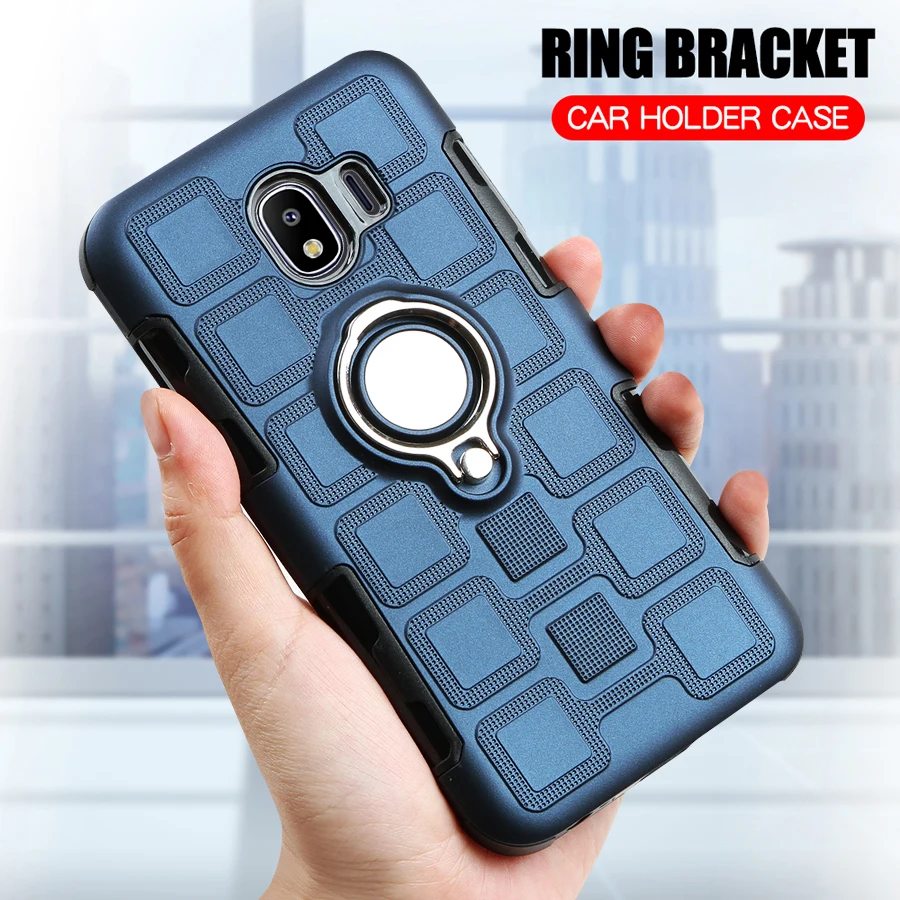 

Case For Samsung Galaxy J4 2018 EU Version Silicon Armor Phone Case For Galaxy J4 2018 J400 J400F EU Ring Stand Shockproof Cover