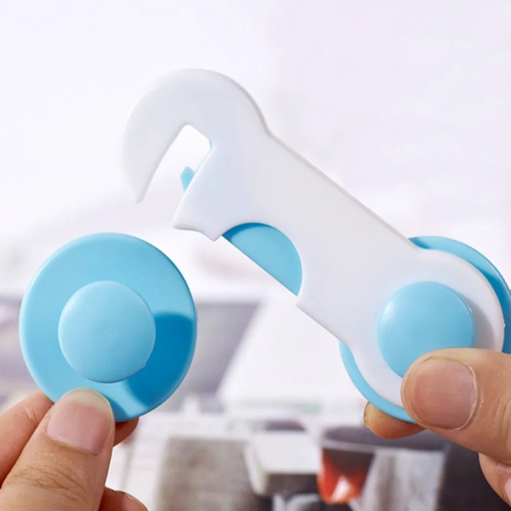 المنزل الباب درج قفل أمان للطفل البسيطة ABS البلاستيك الأطفال الاطفال حماية سلامة الرعاية خزانة مجلس الوزراء خزانة لوازم الأزرق اللون