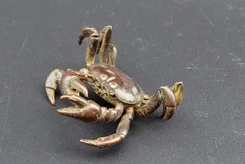 

Rare bronze bronze ornaments boutique home decor size crab crab 5.3*4.5*2.5cm