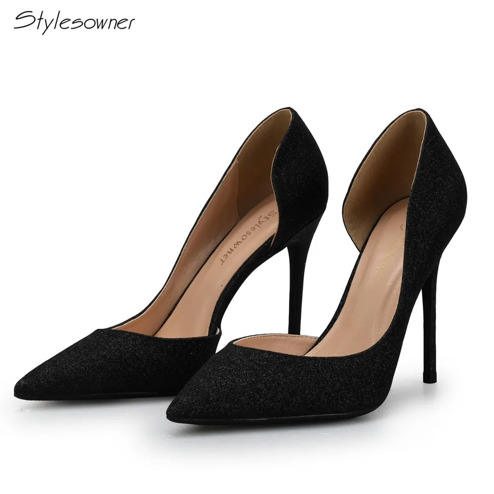 

Stylesowner 2018 Women Pumps Spring Autumn Fashion Women Shoes Shallow High Heels Gold Sexy Thin Heels High Wedding Shoes