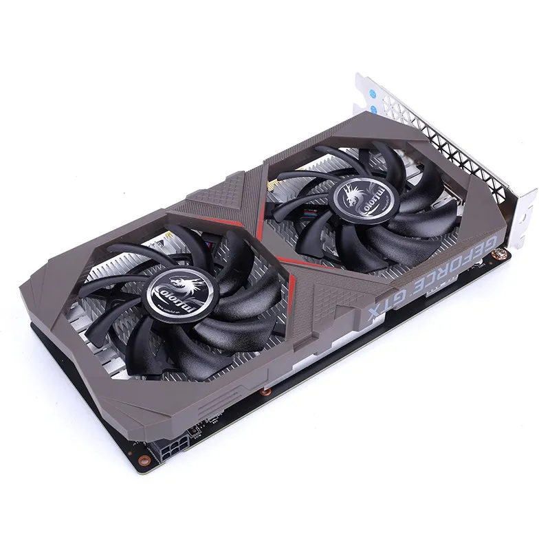Цветная видеокарта GeForce GTX 1650 E sports 4G GDDR5 NVIDIA DP + HDMI DVI 128 бит 6Pin для ПК игр|Графические