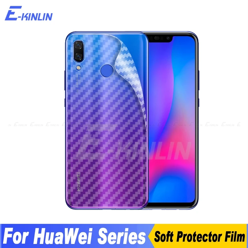 

3D Carbon Fiber Back Cover Screen Protector For Huawei Nova 4e 4 3i 3e 3 2 2i 2S Lite Plus 2017 Smart Protective Film Not Glass