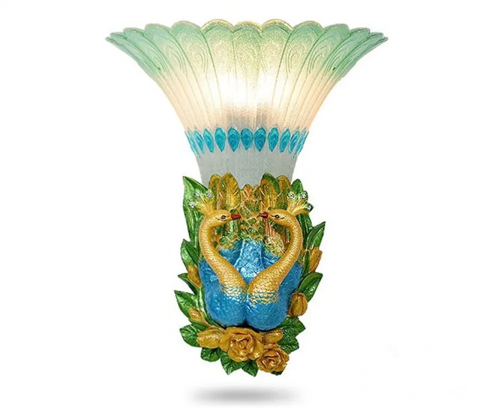 Novelty European Home Decor Bedside Peacock Wall Sconceswall art