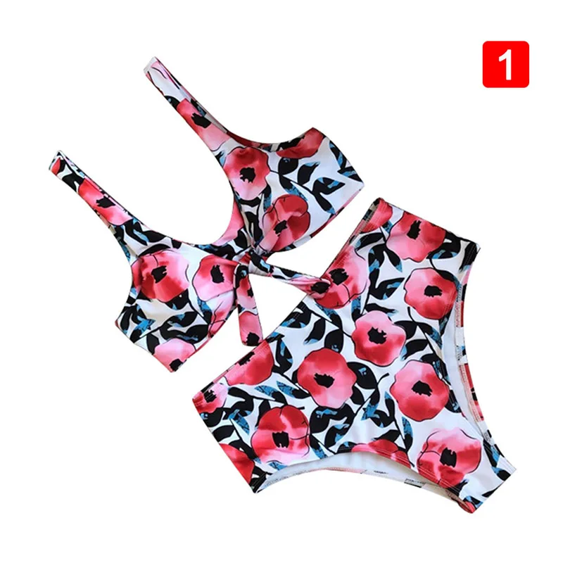 

New Women High Waist Bikini Set Bowknot Front Bathing Suit Summer Beach Swimwear LMH66