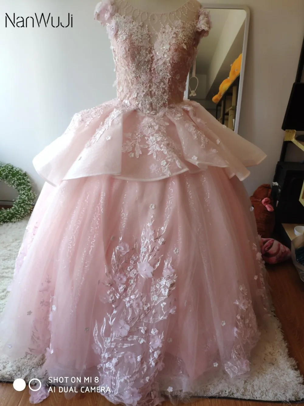 Пышные розовые Бальные платья милый топ с бисером 16 лет, бальное платье для дня рождения, выпускного вечера