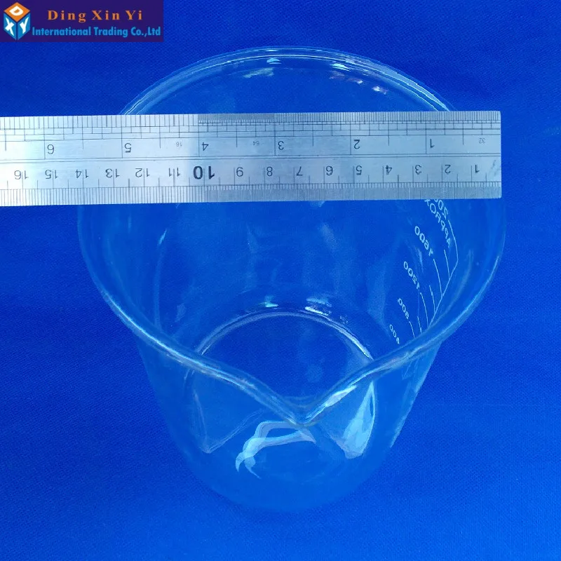 1PC 2000ml Glass beaker Lab Supplies Chemistry Laboratory Borosilicate Glass Transparent Beaker Thickened with Spout borosilicate glass beaker lab glassware