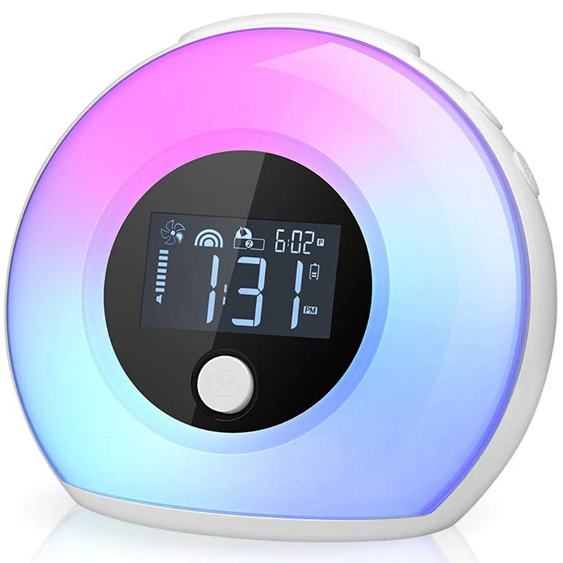 

Night Light Clock For Bedroom - Baby Clock With Bluetooth Speaker And Nursery Nightlight Sleep Lamp For Sleep Training, Best G