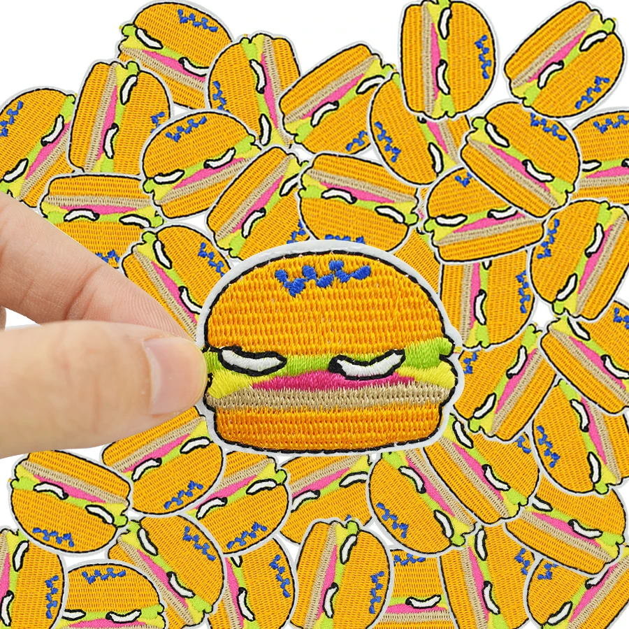 10 шт. вышитая аппликация в виде гамбургера|patch badge|iron sewingbadges for clothing |