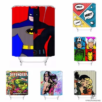 

Custom Batman Comic Pop Art Waterproof Shower Curtain Home Bath Bathroom s Hooks Polyester Fabric Multi Sizes#180421-Sina-02