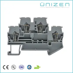 Unizen jut3-2.5/2 37 шт. Весна профиль клеммные блоки 500 В/24a серый двухэтажные reihenklemmen двойной -слой клемм