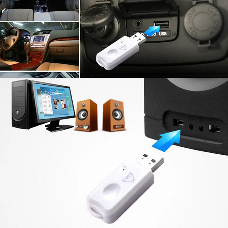 Соединение через usb и беспроводное, через Bluetooth ресивер аудио автомобильный набор, свободные руки, беспроводной адаптер с Bluetooth аппаратный ключ Bluetooth музыкальный приемник для автомобиля домашние динамики