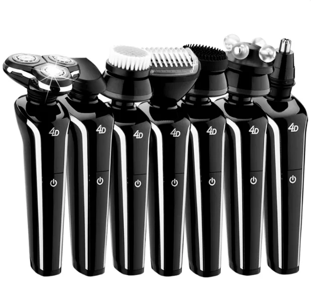 

7in1 grooming kit electric shaver beard electric razor wet dry facial shaving machine body rechargeable hair cleaning shaver