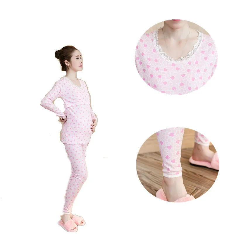 Maternity clothings cotton Maternity Sleepwear Breastfeeding pajamas