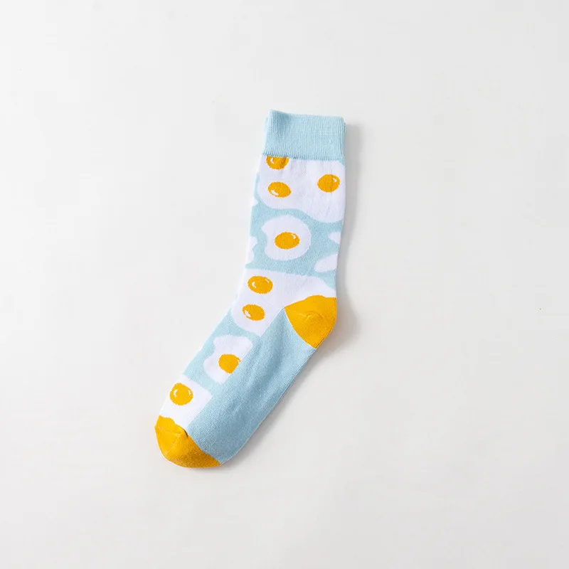 [EIOISAPRA] носки для пар креативные повседневные причудливые стильные женские носки Harajuku морковь яйцо неправильный узор счастливые носки - Цвет: 6