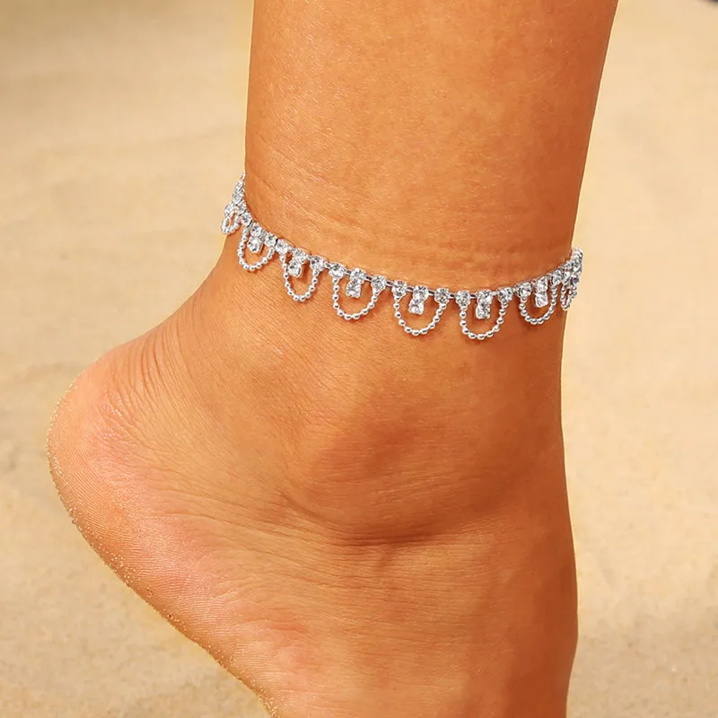 

2019 Summer Style Bohemian Gypsy Turkish Tribal Boho Silver Coin Anklet Ankle Bracelet Boho Foot Jewelry Beach Women Accessories