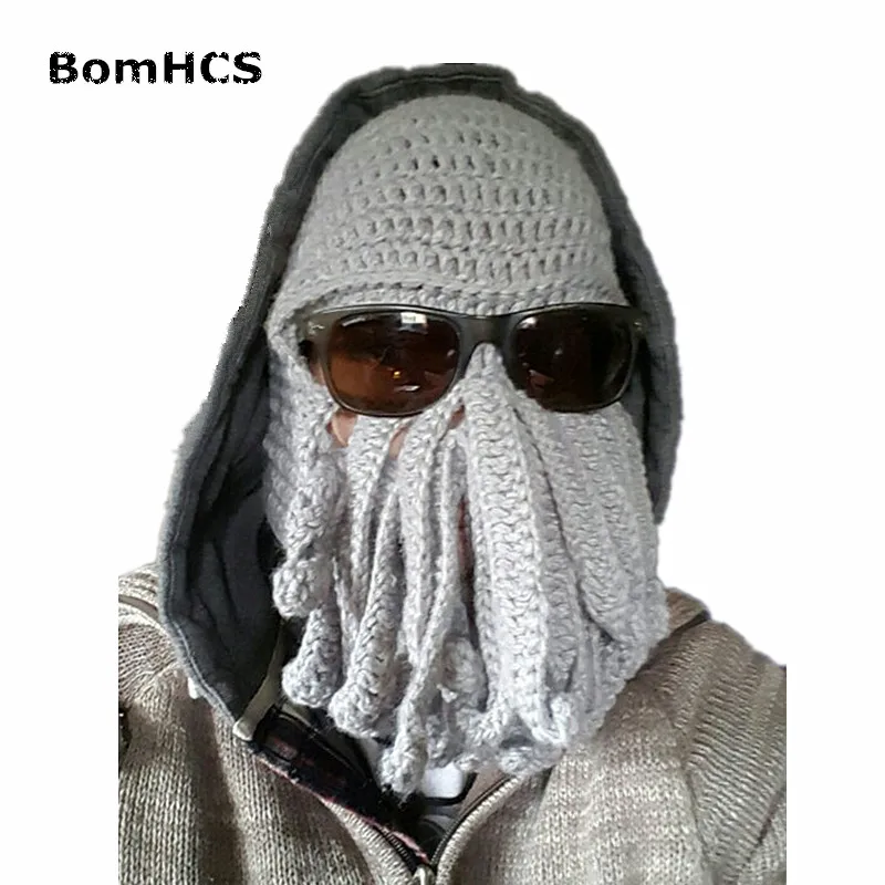 Вязаная шапка BomHCS Cthulhu шляпа бини с козырьком от осьминога Пиратская шапка|masking
