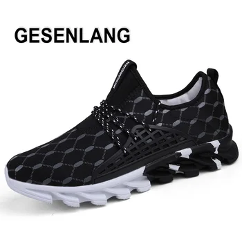 

Men Big Size Rubber Running Sport Shoes Summer Breathable Jogging Sneakers For Men Wearable Anti-Skid Outdoor Male Walking Shoes