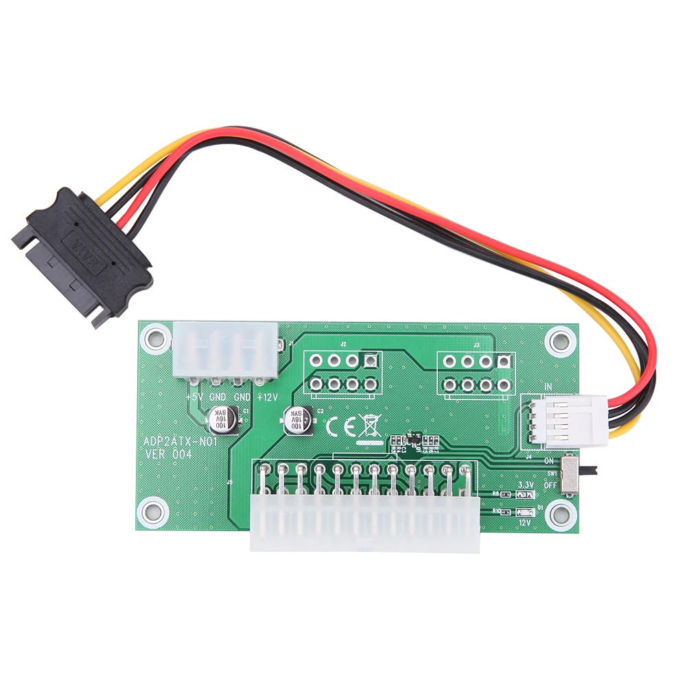 

1Pcs PC Desktop ATX 24-Pin Dual PSU Power Synchronous Start Extender Cable for Bitcoin Mining Expanded Ded With Manual Switch