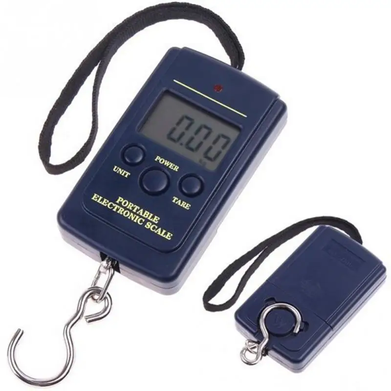 

40kg x 10g Mini Digital Scale for Fishing Luggage Travel Weighting Steelyard Hanging Electronic Hook Scale