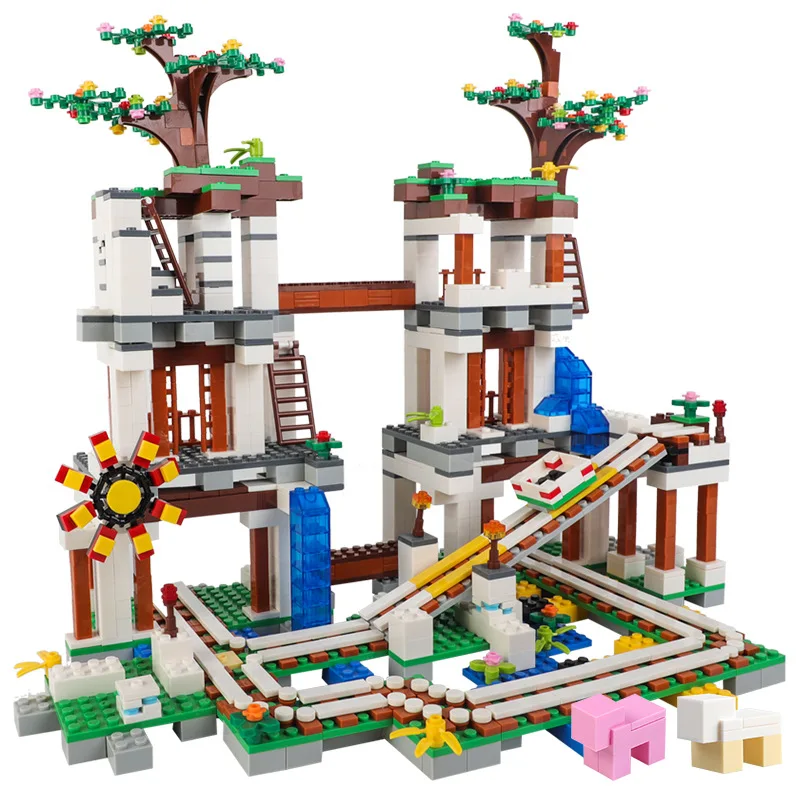 

My World Building Blocks Minecrafted Village Tree House Series Kits Figures Educational Toys For Children