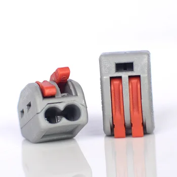 

10PCS universal wiring connector flame retardant universal terminal 2 hole home building wiring terminal 222-412