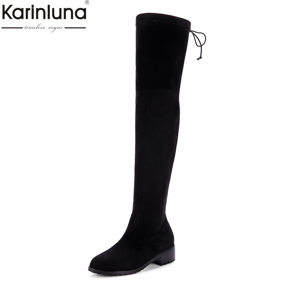 

Karinluna Wholesale New Plus Size 32-50 fashion Autumn Winter over-the-knee Boots Comfort Women Shoes Hot Sale Woman Boots
