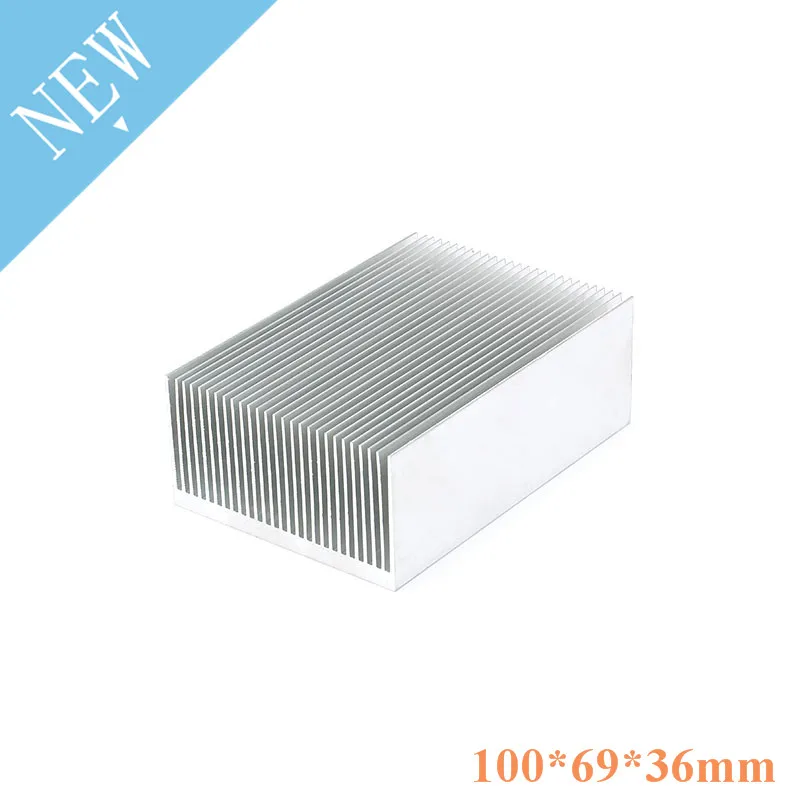 

1pc heatsink power amplifier aluminum heat sink transistor high quality radiator Module radiator special for cooling 100x69x36mm