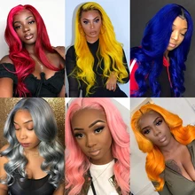 Полный розовый Омбре цвет кружева передние человеческие волосы парики с детскими волосами бразильские прямые волосы remy парик шнурка свободная часть отбеленные узлы