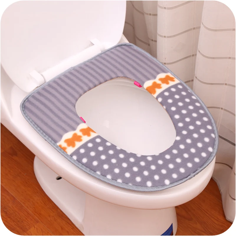 

Winter Toilet Seat Warmer Coral fleece Thicken Carpet Toilet Seat Cover Soft Comfortable Baby Potty Seat Overcoat Toilet Case