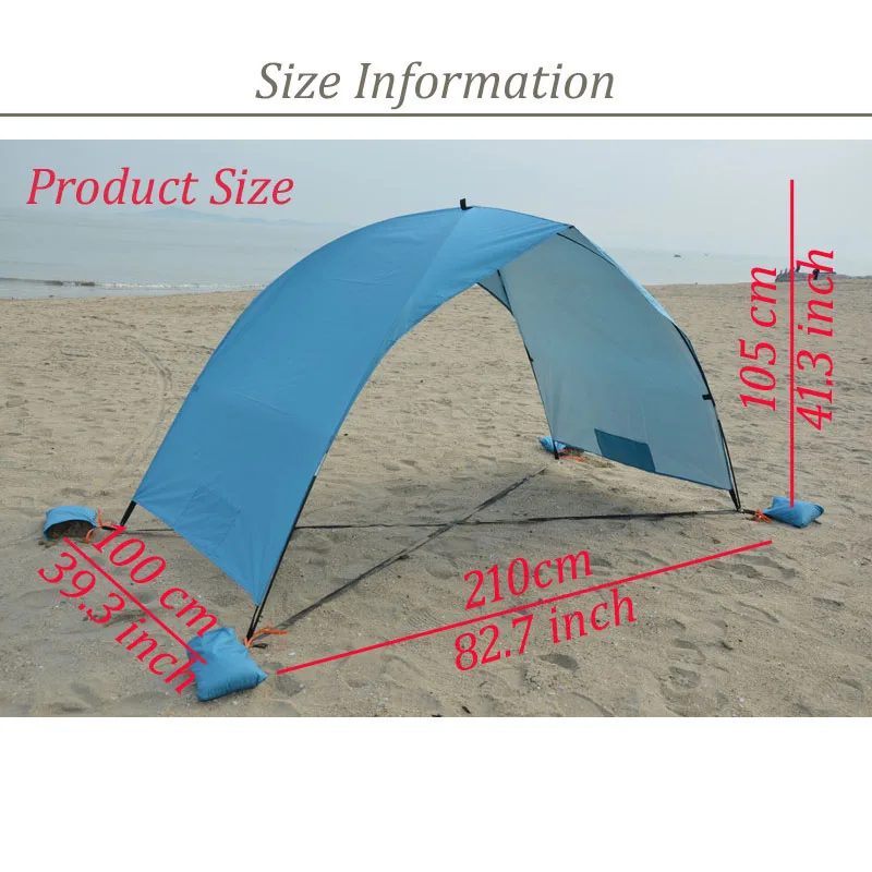 Портативный пляжный тент, навес от солнца, тент для рыбалки, тент от солнца, тент, Летний Пляжный зонтик УФ-палатка