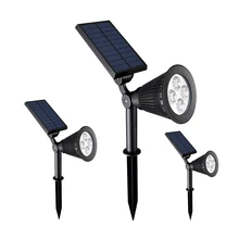 Светодиодный Солнечный газон уличный светильник водонепроницаемый регулируемый садовый светильник прожектор со вставкой наземный настенный