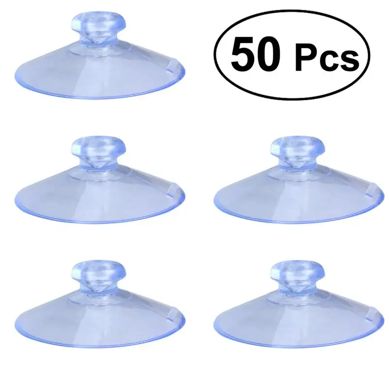 Buy 50 Pcs Clear Plastic Suction Cup Sucker Pads