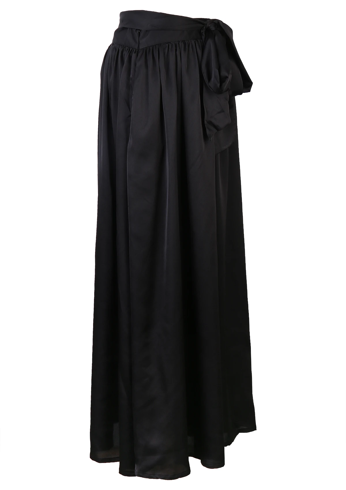 Ретро Женщины; Лето; в стиле бохо Длинное Макси пляжное платье с бантом Асимметричная плиссированная юбка