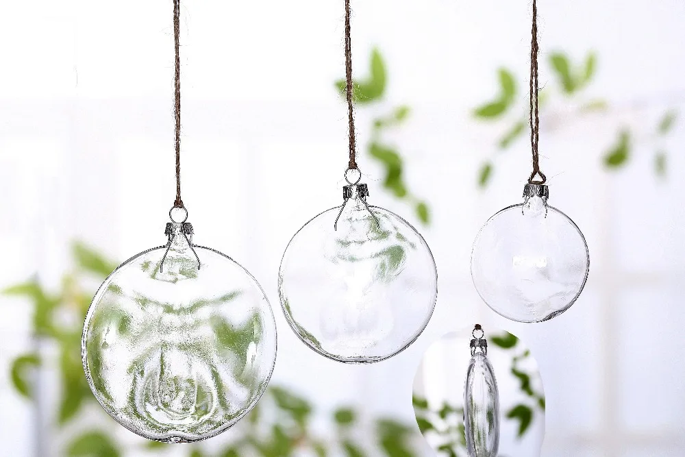 Бесплатная доставка DIY Paintable Clear Рождественское украшение стеклянный диск