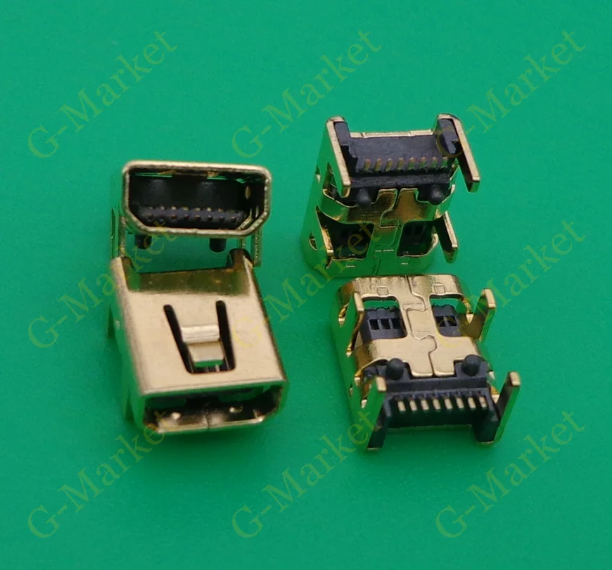 

2-10pcs DIP 4 feet MINI 8PIN USB Power Socket Connector v3 port For Phone MP3 MP4 8P