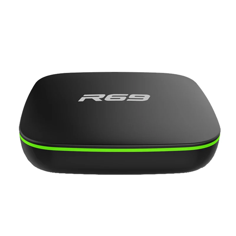 R69 الذكية الروبوت 7.1 التلفزيون مربع 2 GB 16 GB Allwinner H3 رباعية النواة WiFi 2.4 GHz 1G8G مجموعة أعلى مربع 1080 P HD دعم 3D الفيلم مشغل الوسائط