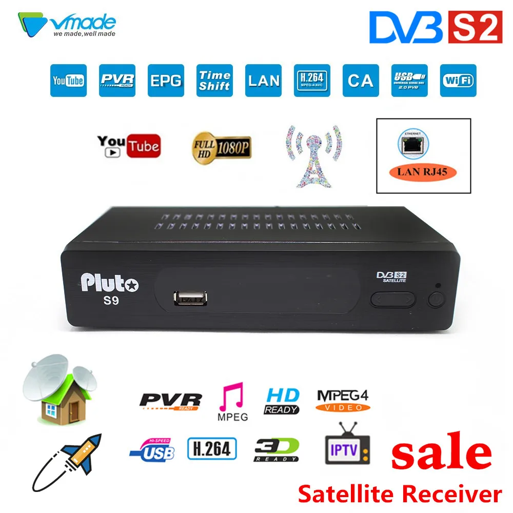 VMADE DVB S2 Digital Satellite receiver TV box with LAN RJ45 Full HD