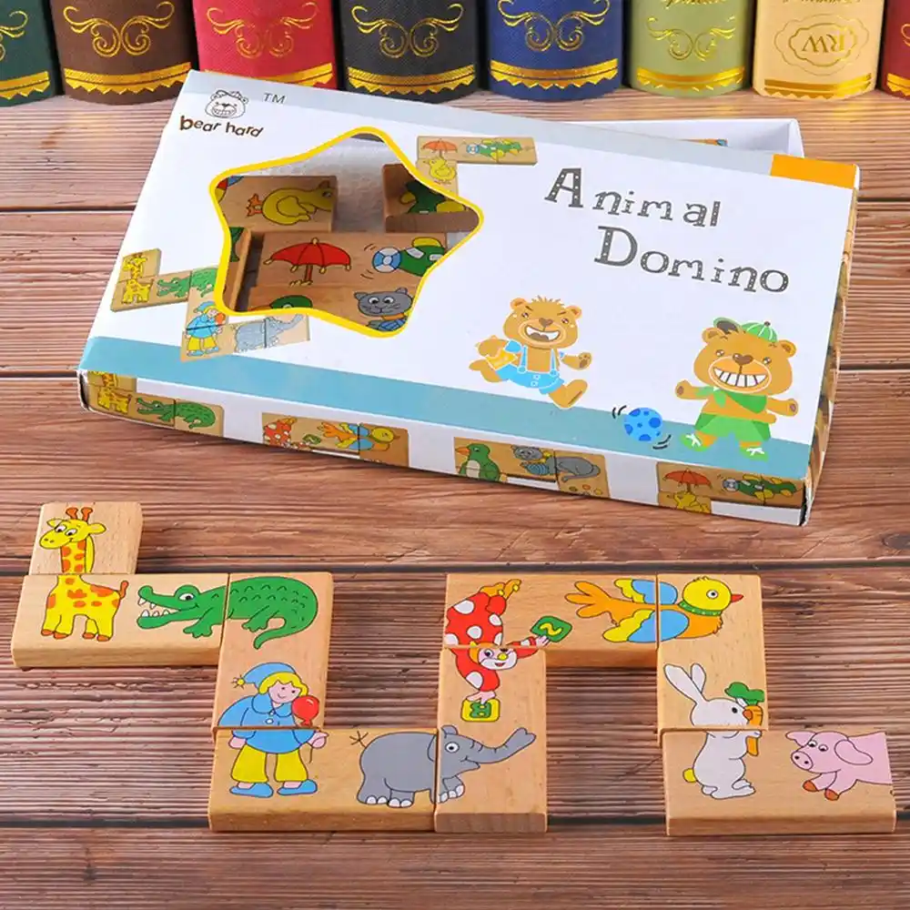 wooden animal dominoes