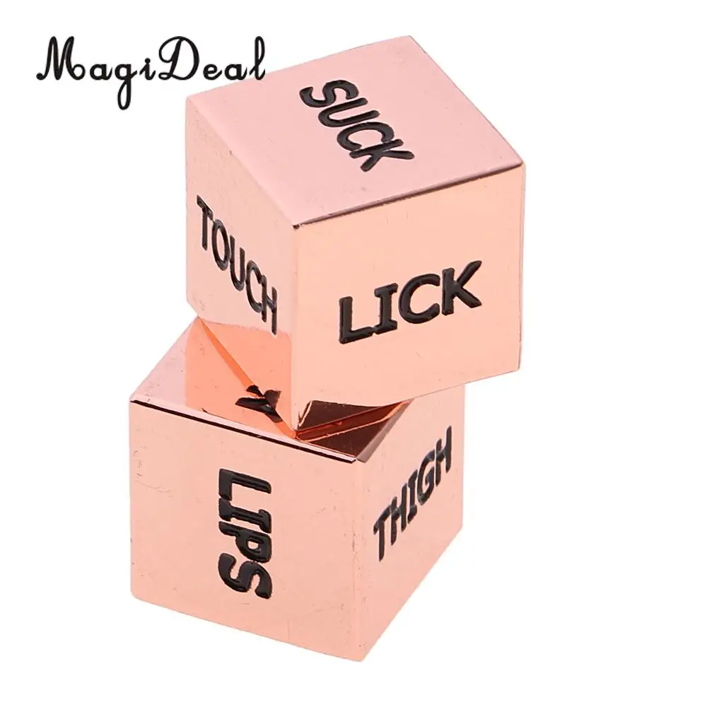 Sex Dice Toys Erotic Craps Dice Position Sex Games for Couple Gift Rose Gold